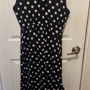Long polka-dot  dress